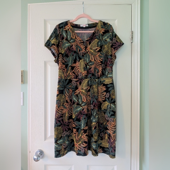 Tropical Print Women's Dress - Picture 1 of 6